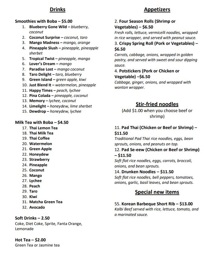 Lemongrass Noodle House Menu image 1